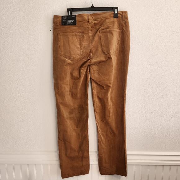 Jones New York Women's Size 14/32‎ The Lexington Straight Leg Brown Pants NWT - Picture 3 of 7